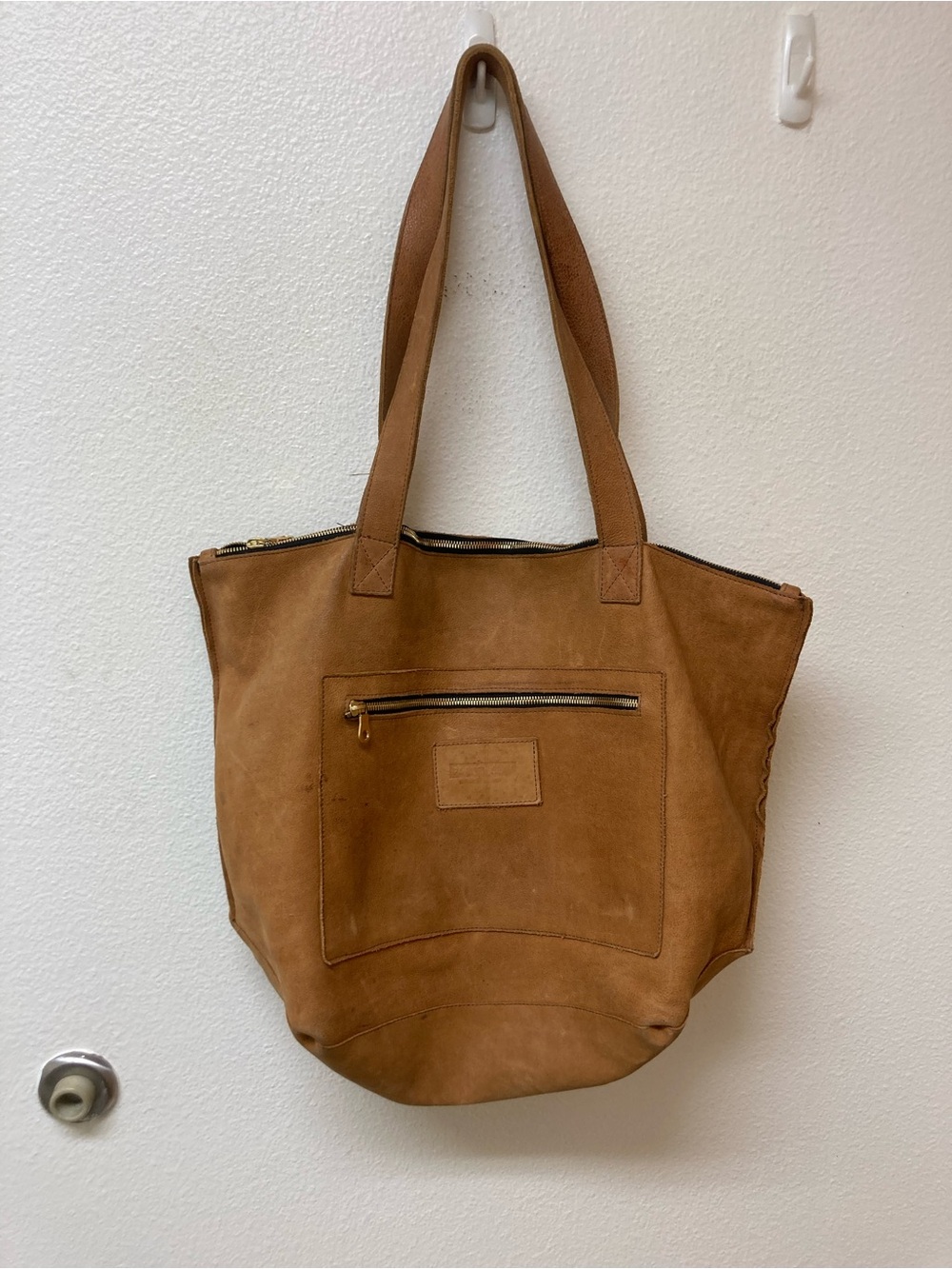 PARKER CLAY Cognac Leather Totebag